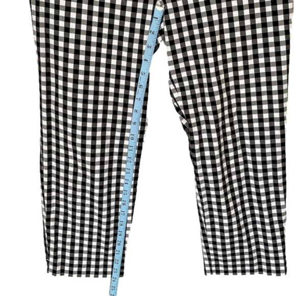 ANN TAYLOR Factory Ankle Crop Pants, Gingham Check, Black/White, Women's… - Picture 13 of 15